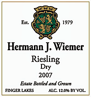 Hermann Wiemer 2007 Dry Riesling